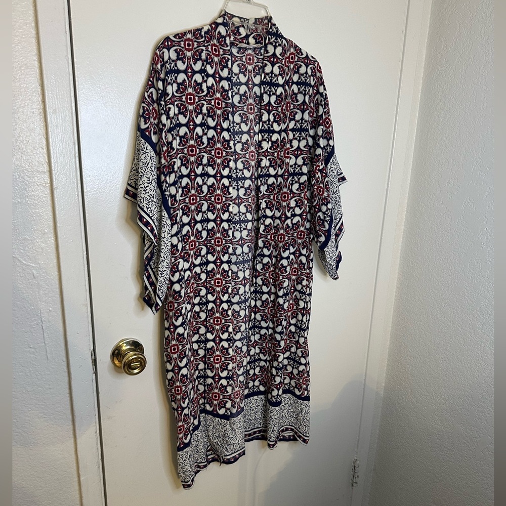 Chic Long Sleeve Patterned Dress